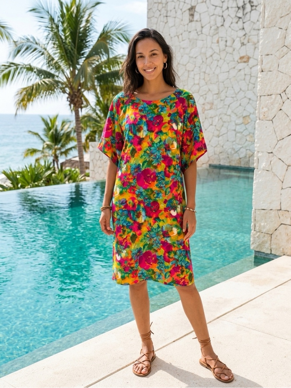 Malihini Designer's Collection Floral Dress